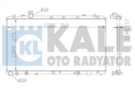 Радіатор охолодження Fiat Sedici, Suzuki Sx4 Radiator KALE OTO RADYATOR 342120 (фото 1)