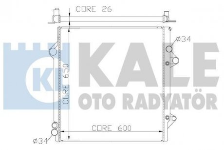 Радіатор охолодження Toyota Fj Cruiser, Land Cruiser Radiator KALE OTO RADYATOR 342180 (фото 1)