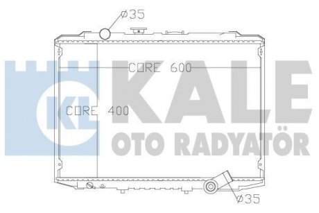 KALE HYUNDAI Радиатор охлаждения H-100 2.5D 93- KALE OTO RADYATOR 342290