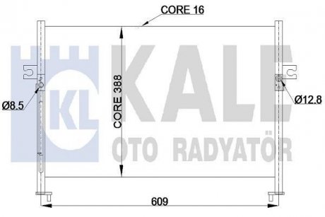 Радиатор кондиционера Hyundai H-1 / Starex, H-1 Box, H100, Porter Condenser KALE OTO RADYATOR 342425 (фото 1)