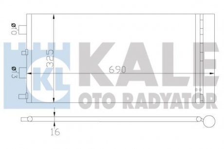 Радиатор кондиционера Dacia Duster, Renault Duster KALE OTO RADYATOR 342840 (фото 1)