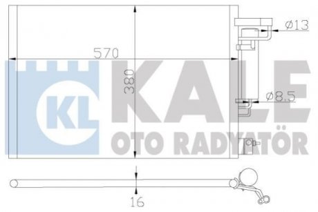 Радіатор кондиціонера Ford Fiesta VI Condenser KALE OTO RADYATOR 342870