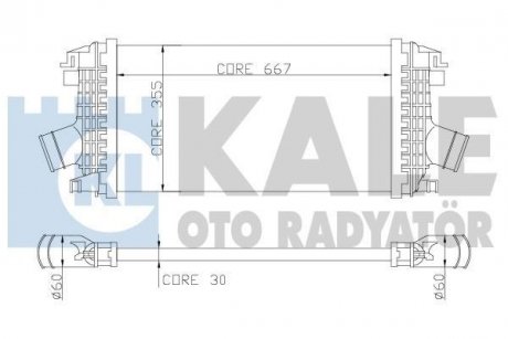 KALE OPEL Интеркулер Astra J,Zafira Tourer,Chevrolet Cruze 1.6/2.0CDTI KALE OTO RADYATOR 344900