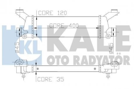 KALE DB Интеркулер W168,Vaneo 1.6/1.9 01- KALE OTO RADYATOR 347900