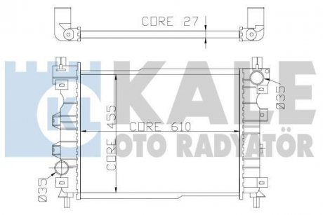 KALE LANDROVER Радиатор охлаждения Freelander 1.8/2.5 98- KALE OTO RADYATOR 350800