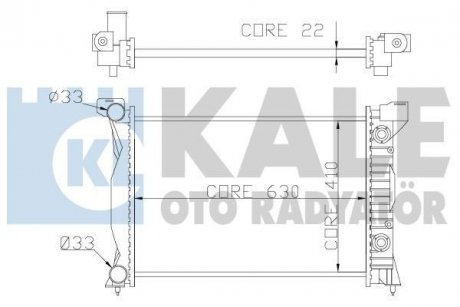 KALE VW Радиатор охлаждения Audi A4/6 01- KALE OTO RADYATOR 352900