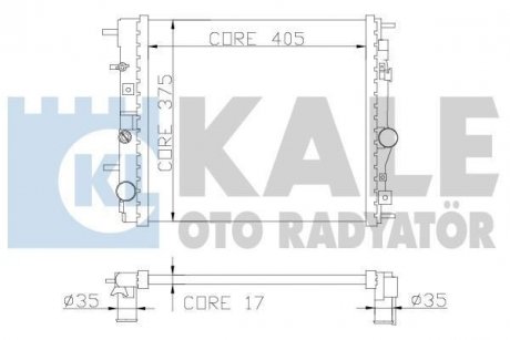 KALE MITSUBISHI Радиатор охлаждения Colt IV,Lancer V 1.3/1.6 92- KALE OTO RADYATOR 362500 (фото 1)