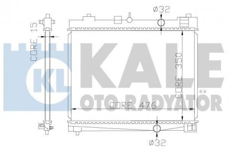 KALE TOYOTA Радиатор охлаждения Yaris 1.0/1.3 05- KALE OTO RADYATOR 367000 (фото 1)