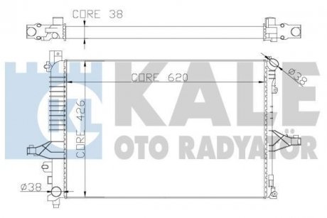 KALE VOLVO Радиатор охлаждения с АКПП S60 I,S80 I,V70 II,XC70 2.0/3.0 99- KALE OTO RADYATOR 367200