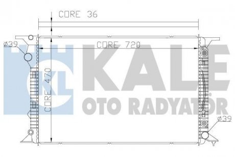 KALE VW Радиатор охлаждения Audi A4/5,Q5 2.7TDI/3.0 KALE OTO RADYATOR 367700