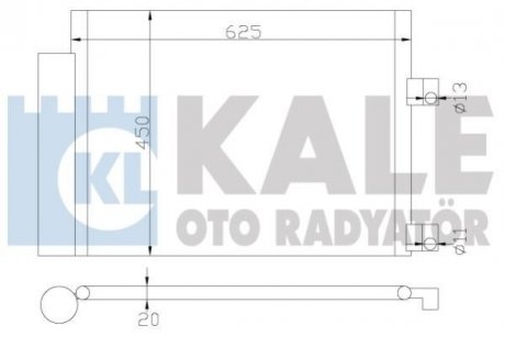 KALE CITROEN Радиатор кондиционера C8,Jumpy,Fiat Ulysse,Peugeot 807,Expert 02- KALE OTO RADYATOR 377300 (фото 1)