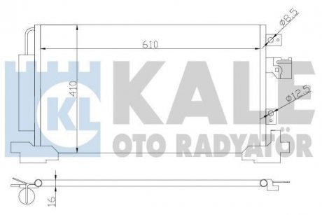 Радіатор кондиціонера Citroen C4 Aircross, C-Crooser, Mitsubishi ASX KALE OTO RADYATOR 381700 (фото 1)