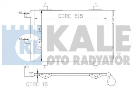 KALE CITROEN Радиатор кондиционера C4 I,C5 I,Peugeot 307 KALE OTO RADYATOR 385600