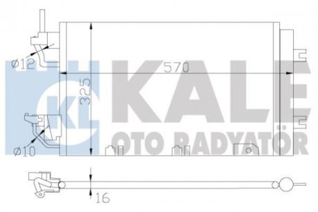 Радіатор кондиціонера Opel Astra H, Astra H Gtc, Zafira B KALE OTO RADYATOR 393500