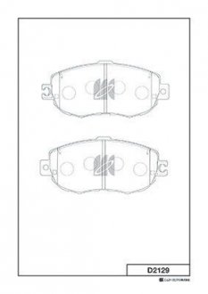 Колодки тормозные дисковые KASHIYAMA D2129