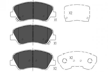 Колодки тормозные PARTS KAVO KBP-4023