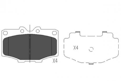 PARTS TOYOTA гальмівні колодки передн. Land Cruiser -96 KAVO KBP-9028