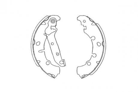 PARTS FORD Щеки тормозные Fiesta 95-,Fusion 02- KAVO KBS-5402 (фото 1)