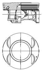 Поршень з кільцями CHEVROLET/OPEL 81.00 1.8 16V A18XER Euro 5 (KS) KOLBENSCHMIDT 40 199 610 (фото 1)