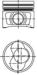 Поршень, комплект AUDI/SKODA/VW A4,Octavia,Superb,Caddy 2,0TDI 04-10 (3-4цил.) KOLBENSCHMIDT 40409600 (фото 1)