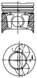 Поршень PSA/FORD 74.2 DV4TD(8HX)/F6JA/DV4C(8HR) (KS) KOLBENSCHMIDT 40469610