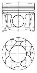 Поршень, комплект FIAT 83,40 08- KOLBENSCHMIDT 41070620 (фото 1)