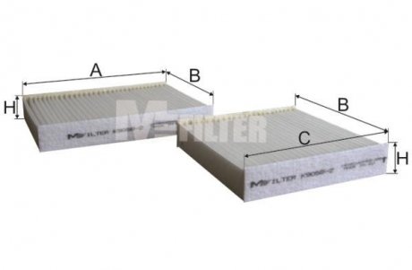 Фільтр салону Citroen C3 10-/Peugeot 207 06-/208 12- M-FILTER K 9058-2