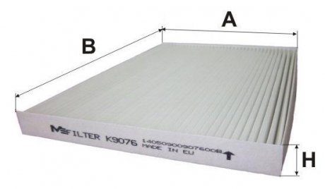 Фільтр салону Nissan Qashqai/X-Trail 07- M-FILTER K 9076