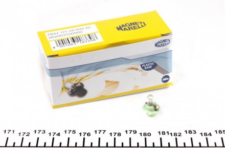 Автолампа B2,4W BX8,4d 2 W прозрачная MAGNETI MARELLI 002053100000 (фото 1)