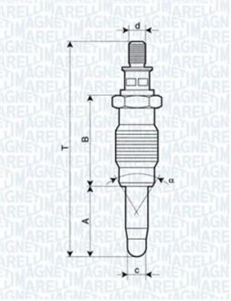 Свеча накала RENAULT, ROVER, SEAT, SKODA [] MAGNETI MARELLI 062900005304