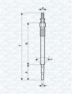 Свічка розжарювання MAGNETI MARELLI 062900022304 (фото 1)