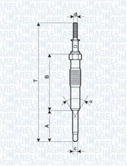 Свеча накаливания MAGNETI MARELLI 062900034304