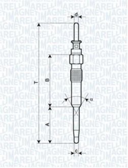 BMW свеча накала E46,E90,E60,E65,E83 MAGNETI MARELLI 062900039304