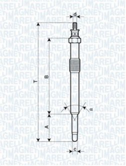 Свеча накаливания MAGNETI MARELLI 062900049304