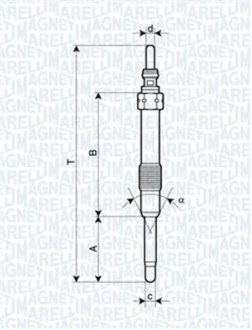 Свічка розжарювання MAGNETI MARELLI 062900053304 (фото 1)