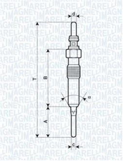 Свічка розжарювання MAGNETI MARELLI 062900087304