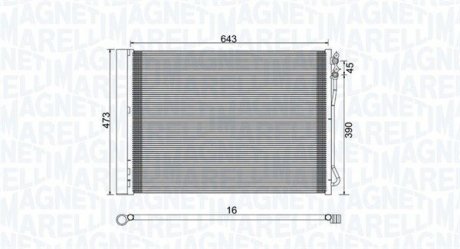 Радиатор кондиционера MAGNETI MARELLI 350203781000