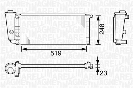 Радіатор FIAT PANDA FIRE/ LANCIA Y10 [] MAGNETI MARELLI 350213101000 (фото 1)