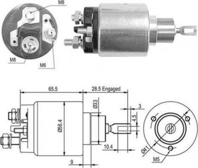 Втягивающее реле OPEL Astra F,G MAGNETI MARELLI 940113050428