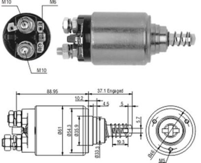 Втягивающее реле стартера DB 3,8-6,0 [940113050186] MAGNETI MARELLI AME0186 (фото 1)