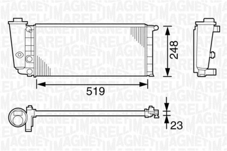 Радіатор FIAT PANDA FIRE/ LANCIA Y10 [350213101000] MAGNETI MARELLI BM101