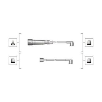 Комплект високовольтних проводів EQ UNIWERSALNA VW [941319170026] MAGNETI MARELLI MSQ0026