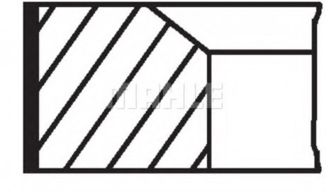 Кольца поршневые, комплект MAHLE / KNECHT 001 40 N0