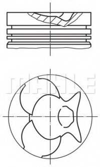 Поршень з кільцями, STD MAHLE / KNECHT 002 49 00