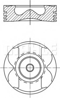 Поршень с кольцами, CDI (косой шатун) 88.5mm MAHLE / KNECHT 004 56 02