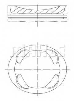 Поршень CITROEN BERLINGO/PEUGEOT 308 1.6 07- (77.5mm) MAHLE / KNECHT 081 PI 00104 002