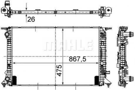 Радиатор охлаждения MAHLE MAHLE / KNECHT CR 910 000S