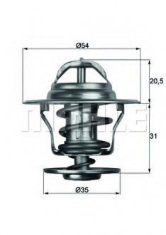 Термостат MAHLE / KNECHT TX 13 75 D (фото 1)