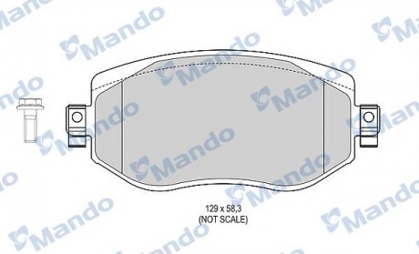 Колодки гальмові дискові передні MANDO MBF015304