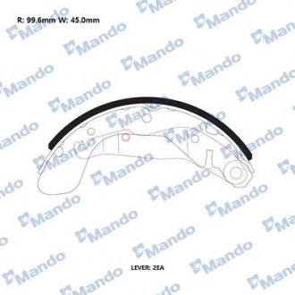 Колодки гальмівні барабан MANDO RMLD04